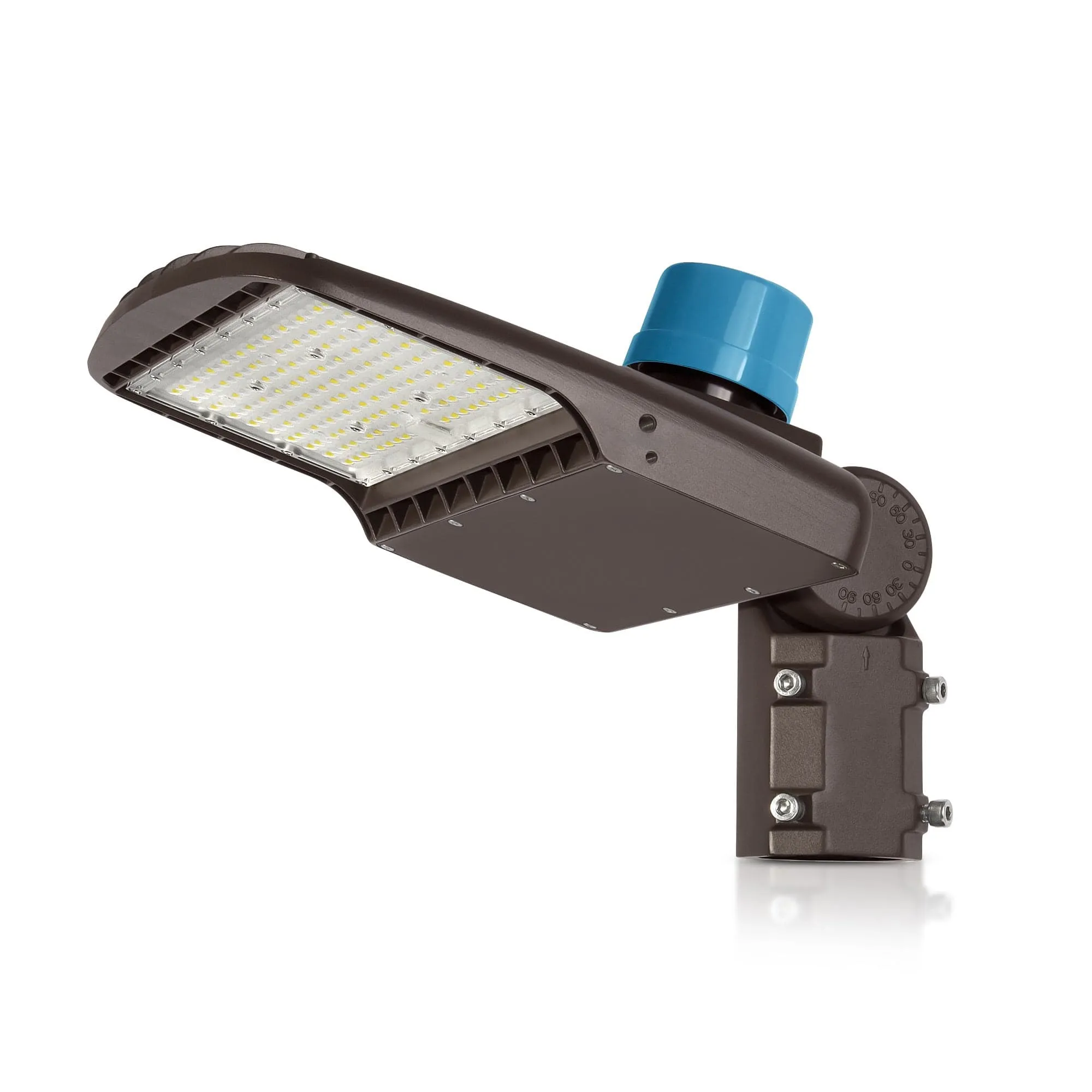100W LED Parking Lot Light - Split Fit Mount - 14,000lm - 100/277VAC - Photocell - 5000K - DLC 5.1