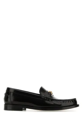 Black leather Medusa '95 loafers