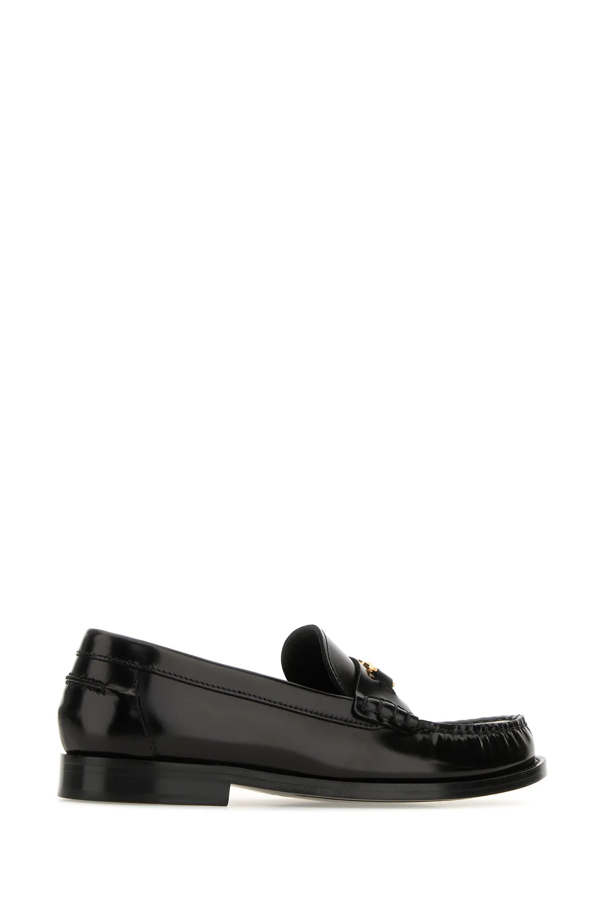 Black leather Medusa '95 loafers