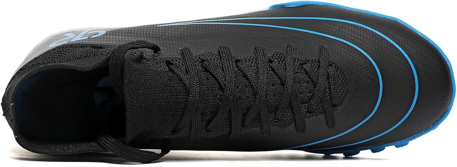 Boys Soccer Shoes Indoor Futsal Turf Big Kids Soccer Cleats Youths TF High-Top Football Boots for Athletic Training