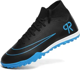 Boys Soccer Shoes Indoor Futsal Turf Big Kids Soccer Cleats Youths TF High-Top Football Boots for Athletic Training