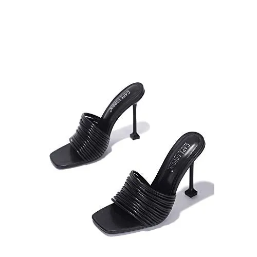 Cape Robbin Mexmon High Heel Strappy Shoes Square Open Toe Heel Sandals