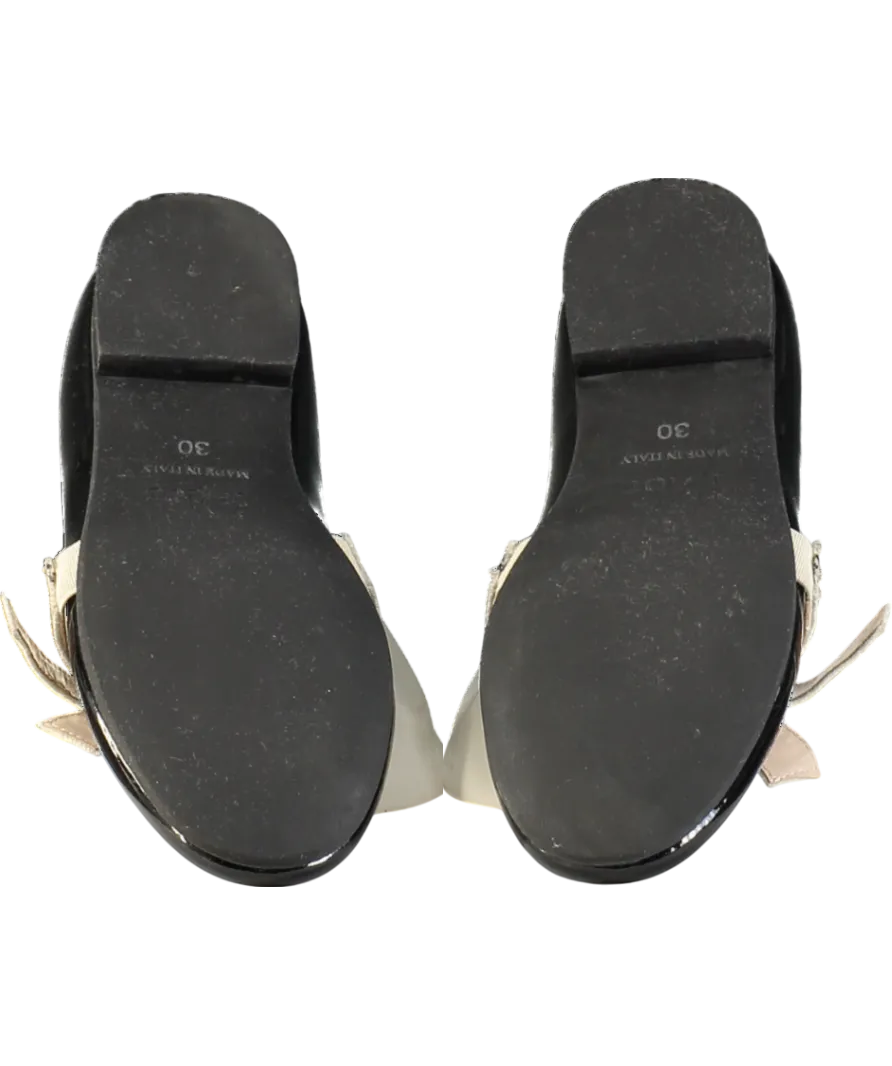 Christian Dior Black Patent Leather Ballet Flats UK 11.5 EU 30 👼