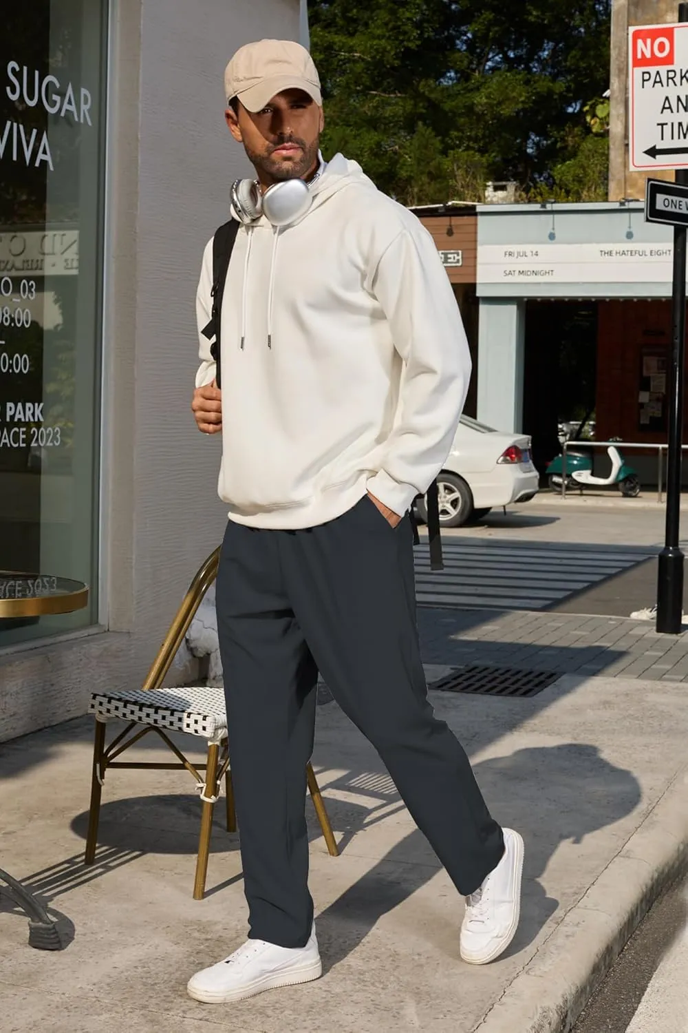 COOFANDY Men's Casual Pants Waffle Knit Yoga Pants Lightweight Sweatpants Open Bottom Lounge Trousers