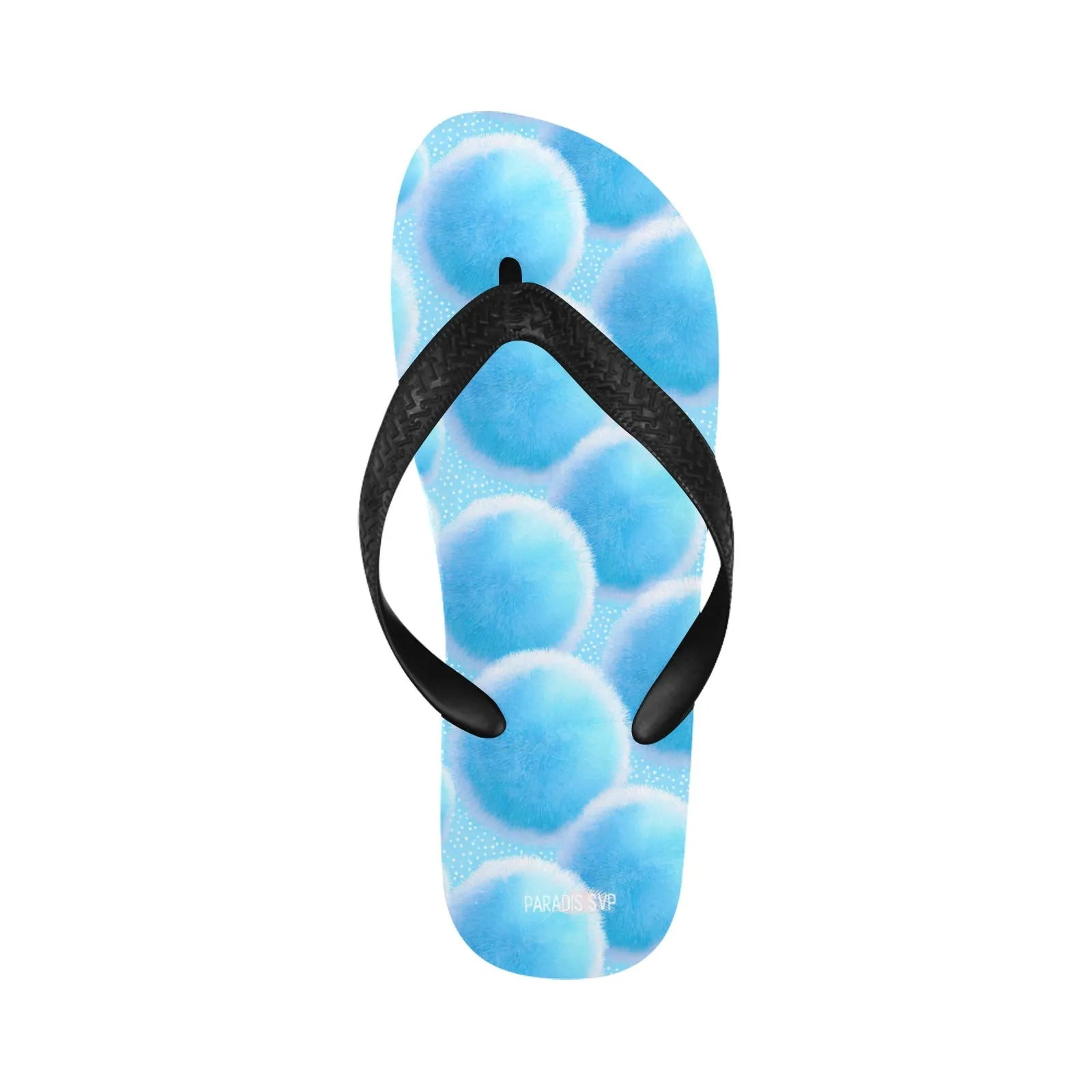 Fur-ball Blue Flip-Flops