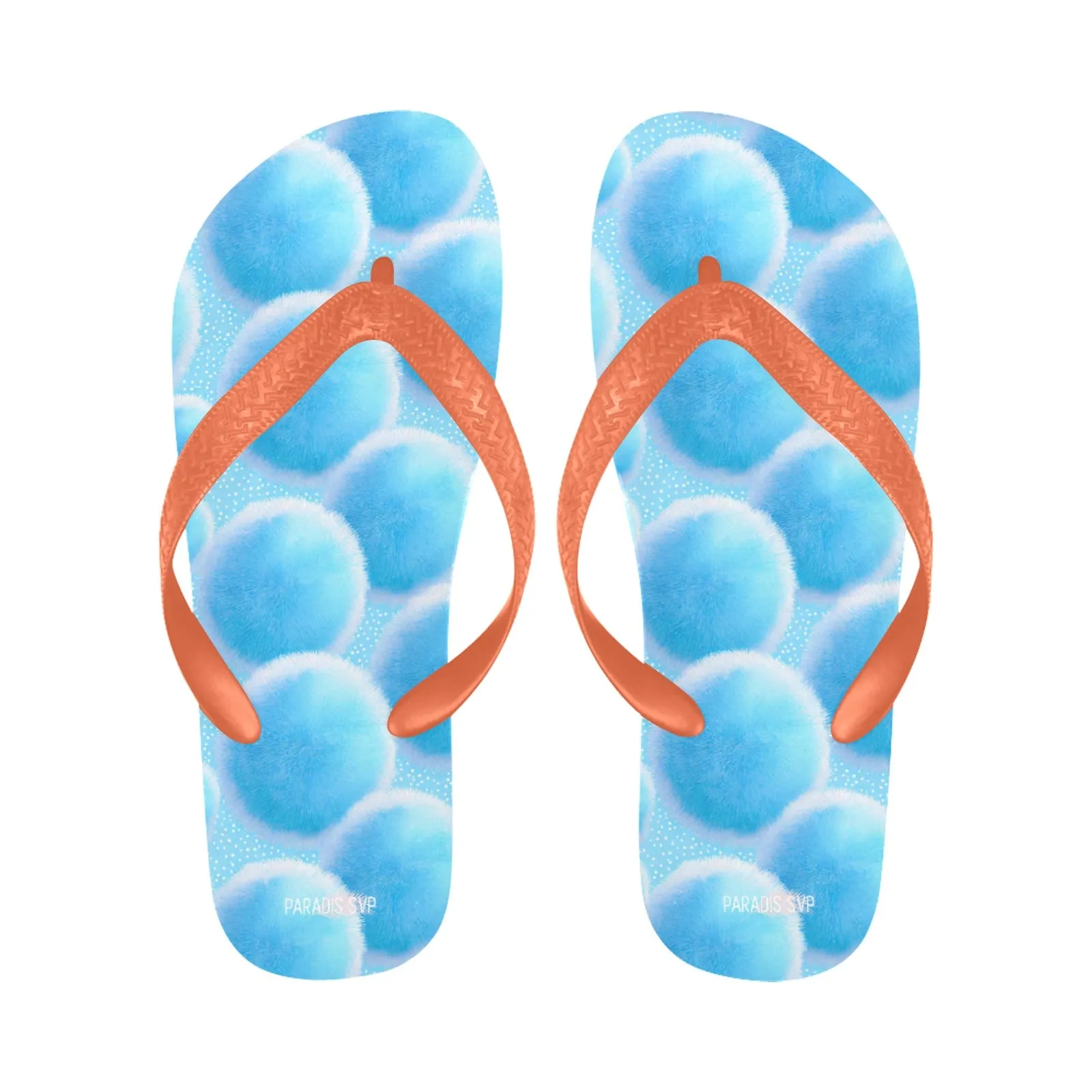 Fur-ball Blue Flip-Flops