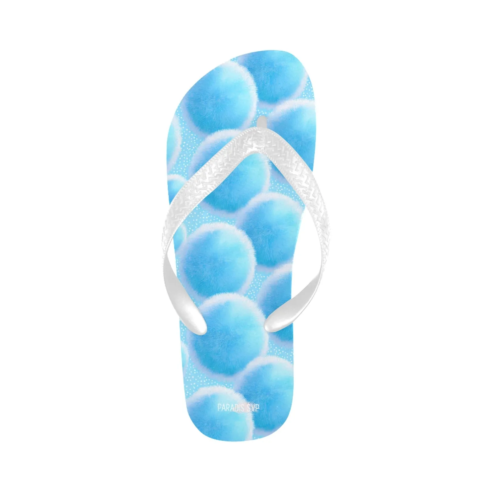 Fur-ball Blue Flip-Flops