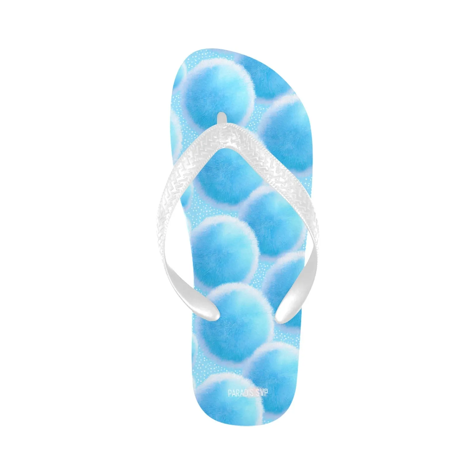Fur-ball Blue Flip-Flops