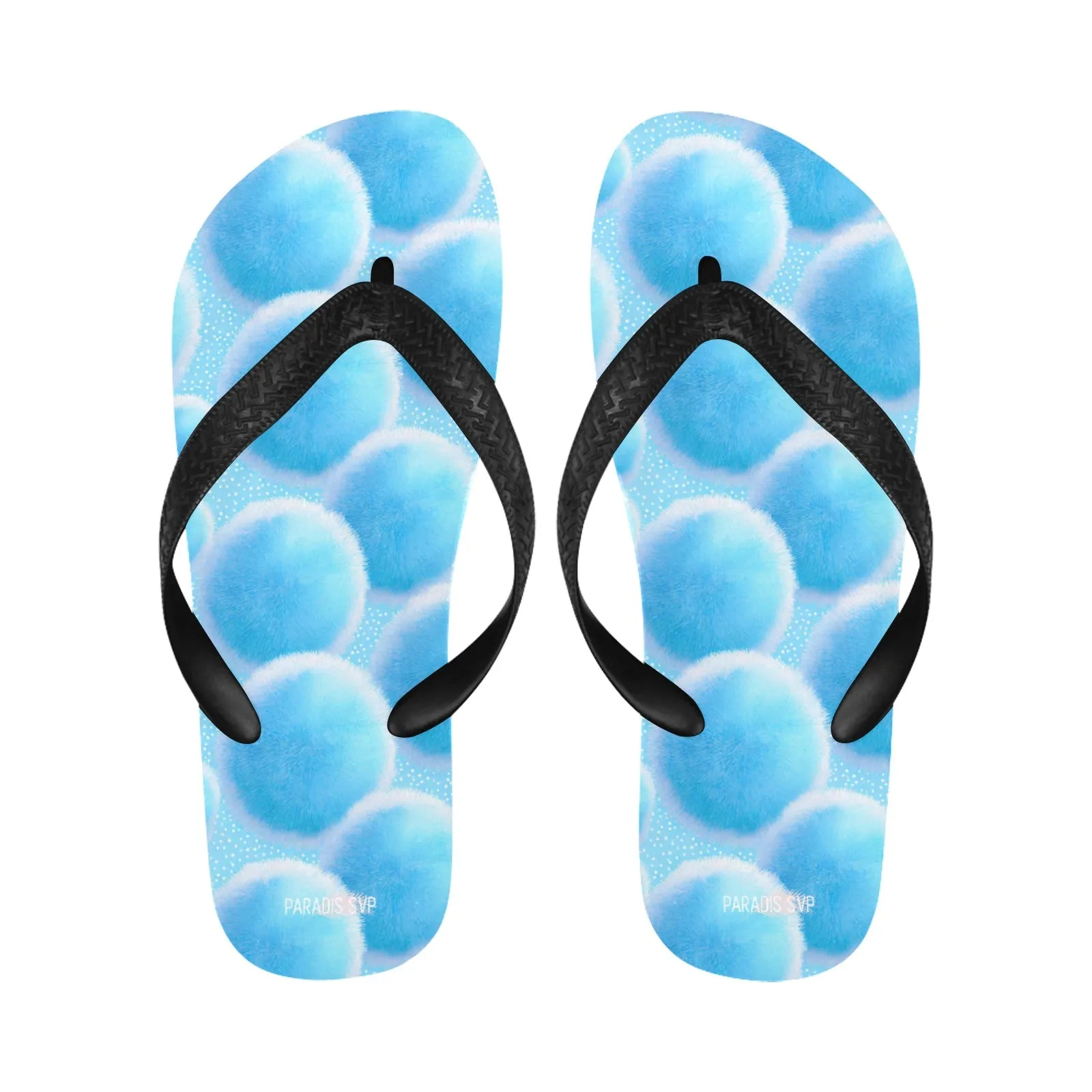 Fur-ball Blue Flip-Flops