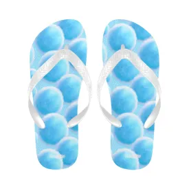 Fur-ball Blue Flip-Flops