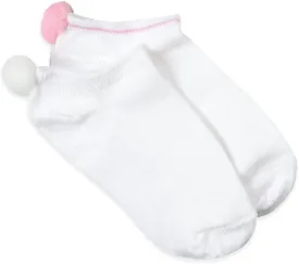 Jefferies Socks Pom Pom Cotton Low Cut Ankle Socks 2 Pack
