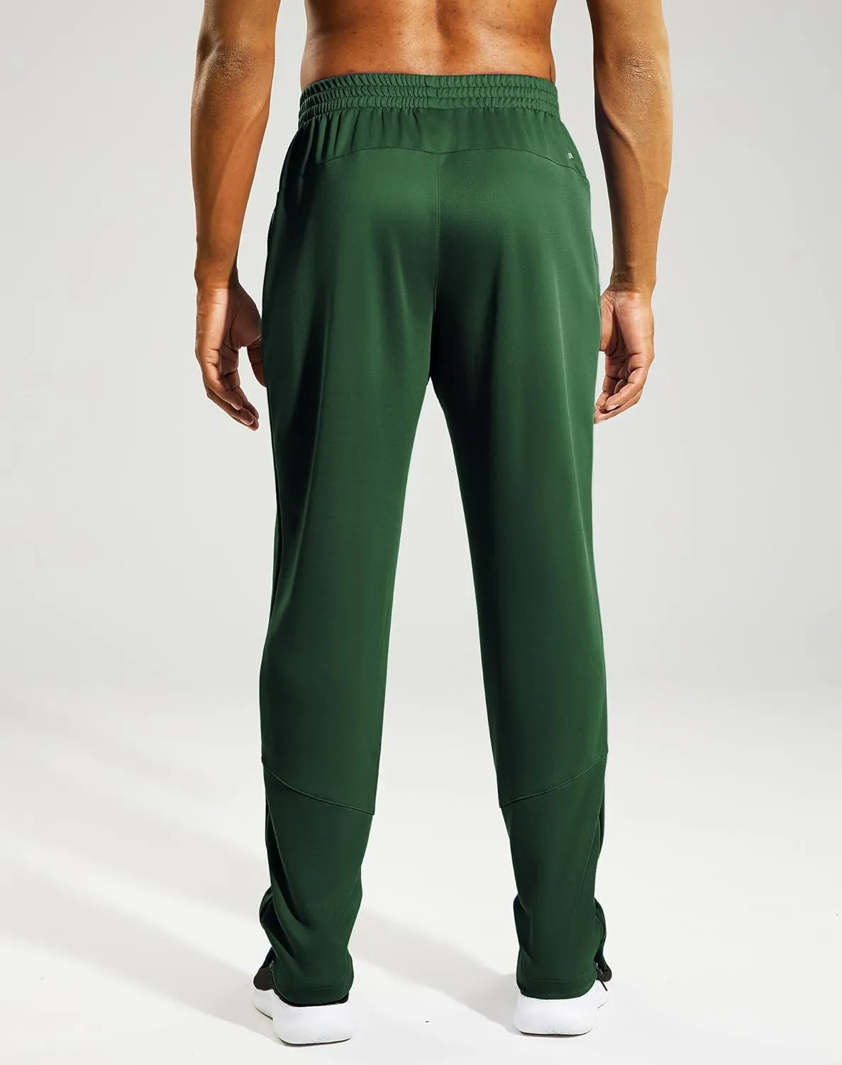 MIER Mens Sweatpants with Pockets, Athletic Training Track Jogger, Soccer Warm-up Pants with Zipper Ankle