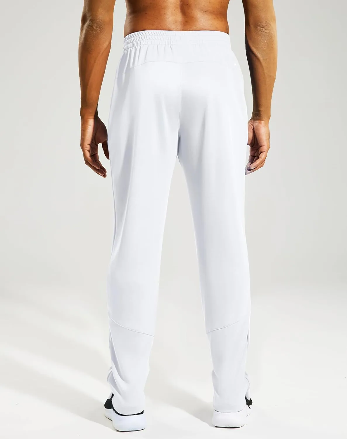 MIER Mens Sweatpants with Pockets, Athletic Training Track Jogger, Soccer Warm-up Pants with Zipper Ankle