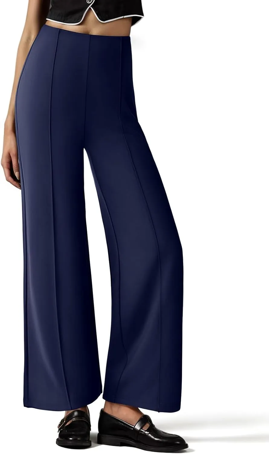 NIMIN Womens Wide Leg Business Casual Pants Dressy Work Slack High Waisted Stretchy Trousers 2025