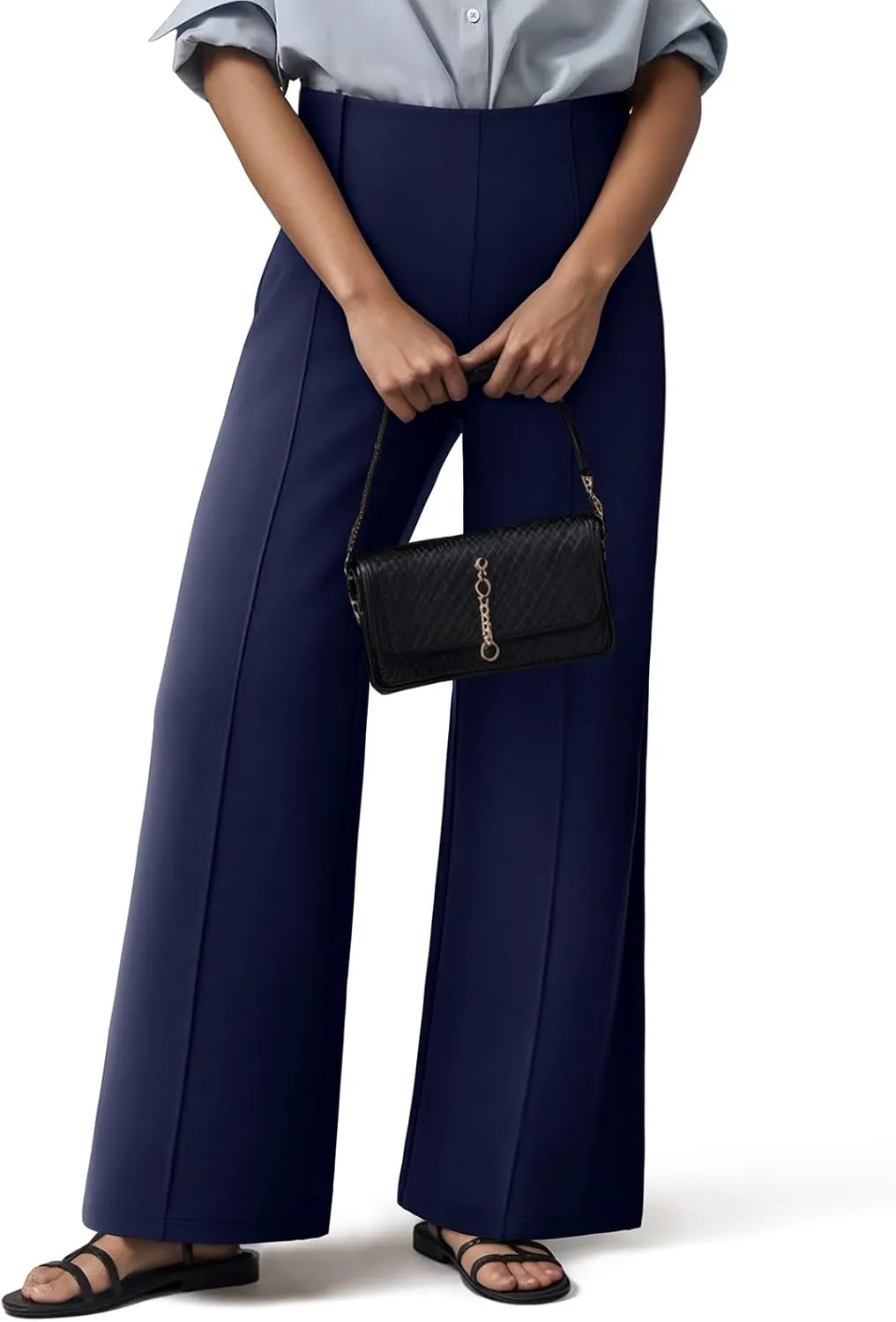 NIMIN Womens Wide Leg Business Casual Pants Dressy Work Slack High Waisted Stretchy Trousers 2025