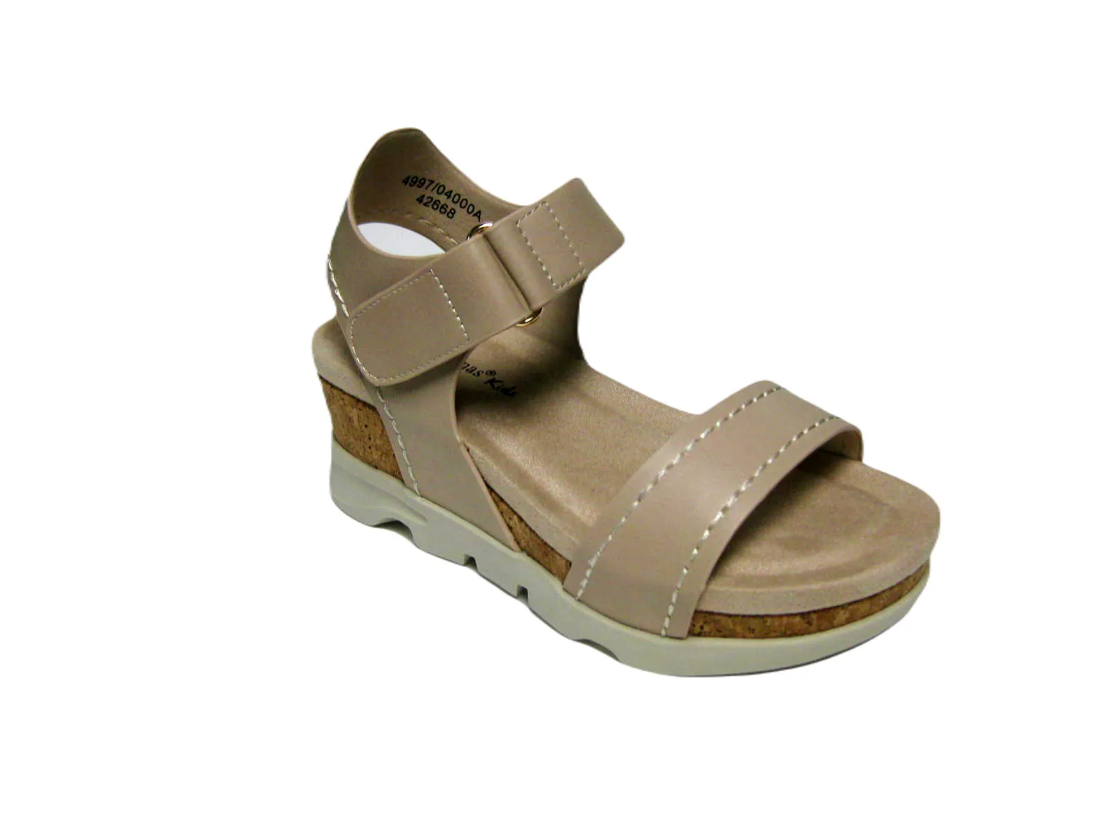 Pierre Dumas Kid's Hit-3 Wedge Sandal - Nude 42668-112
