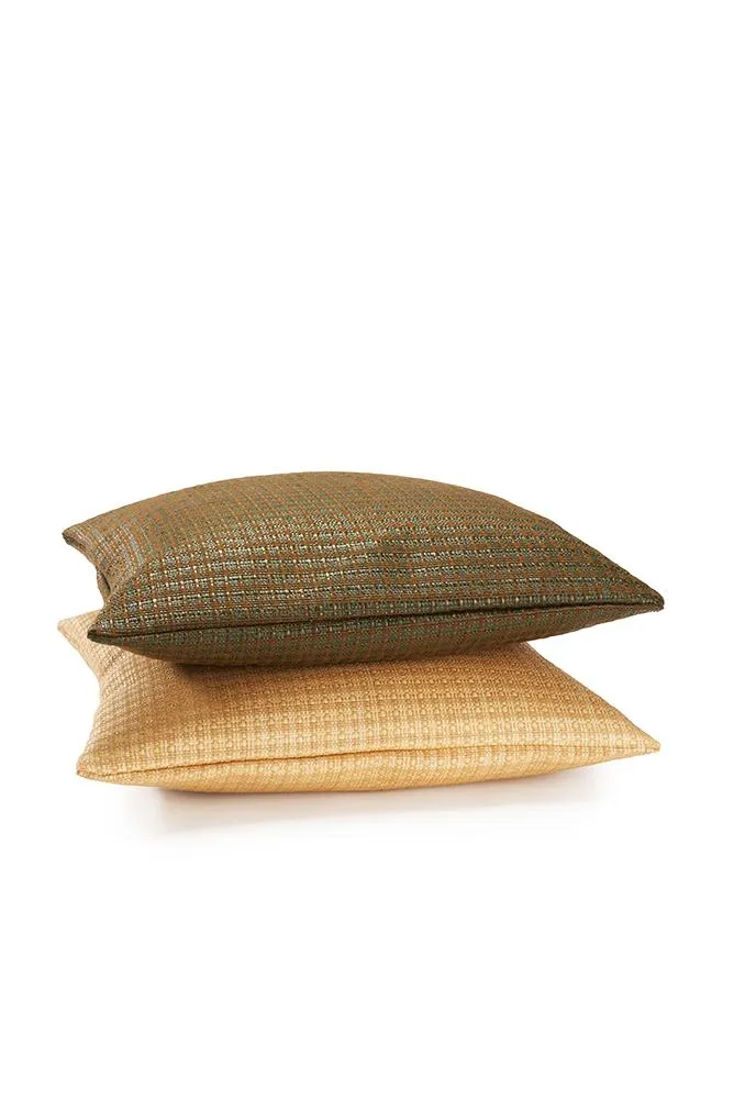 Raffia Pillows and Cushions "Tulum" in Khaki Color