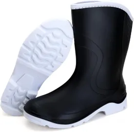 Rain Boots for WomenWaterproof Garden Rubber Boots, Non-slip Width Mid-Calf Comfort Short Boots, Ankle Rainboots Boots, Lightweight Platform Mud Boots Water Shoes for Outdoor Working Fishing