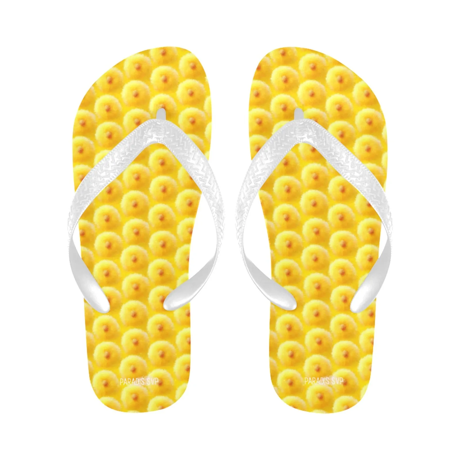 Royal Yellow Puff Flip-Flops