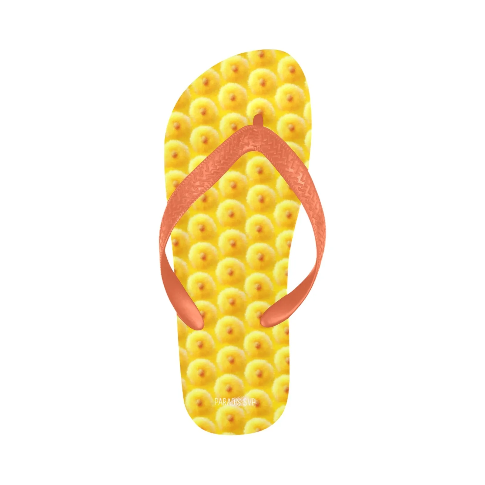 Royal Yellow Puff Flip-Flops