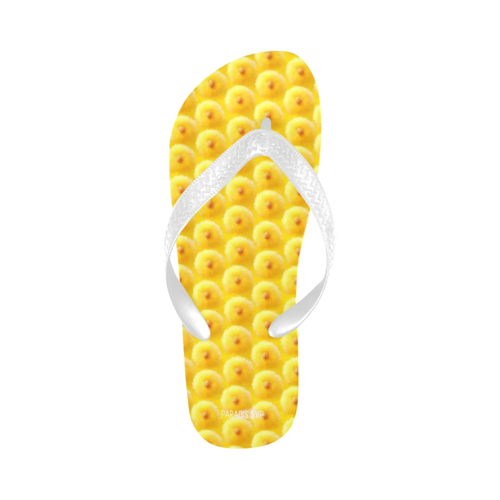 Royal Yellow Puff Flip-Flops