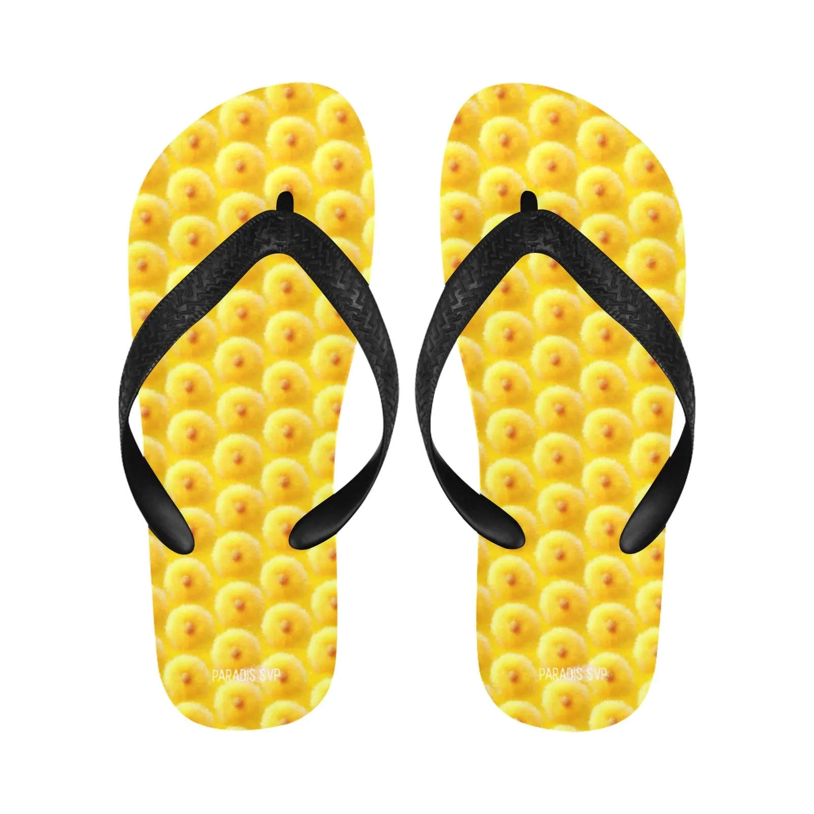 Royal Yellow Puff Flip-Flops