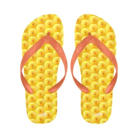 Royal Yellow Puff Flip-Flops