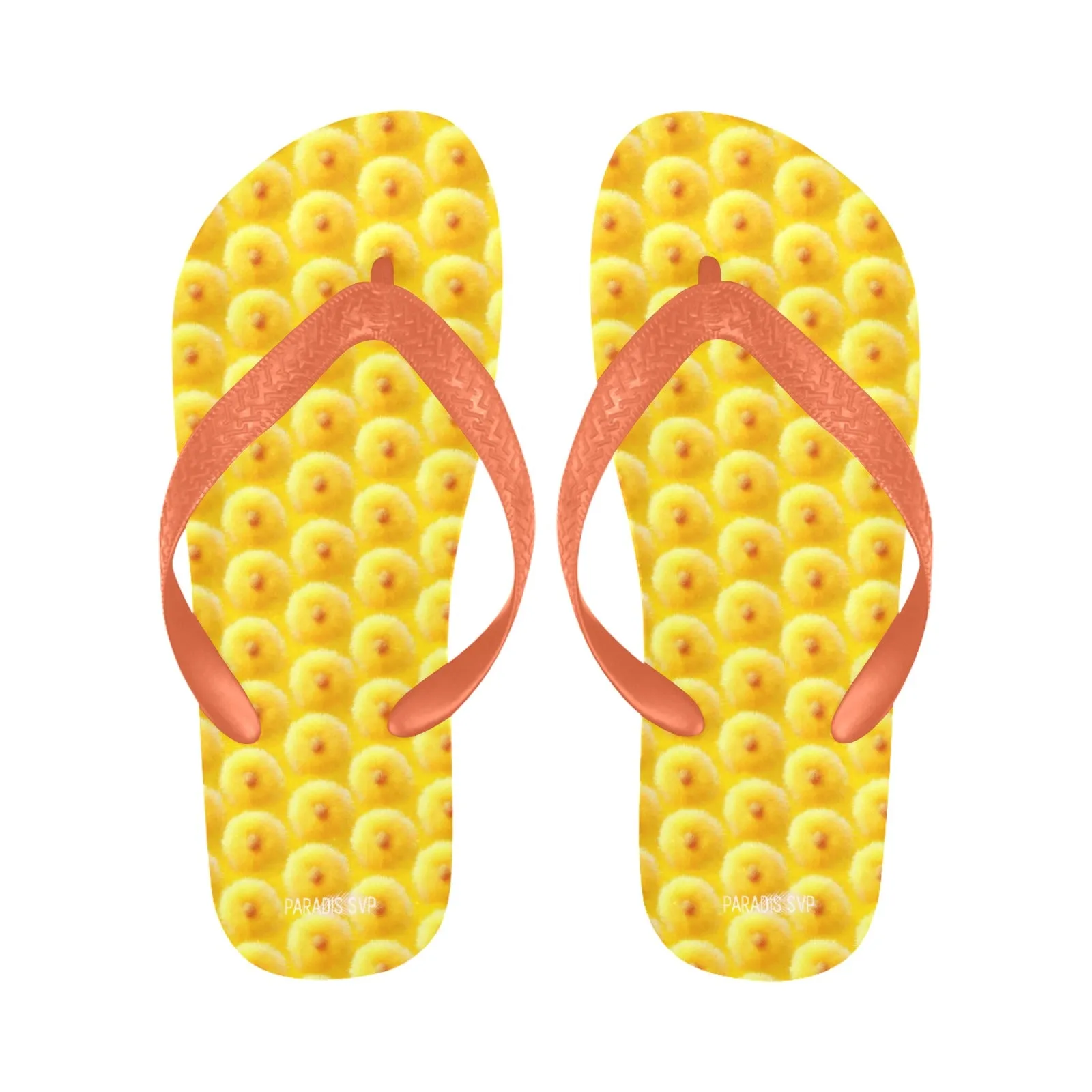 Royal Yellow Puff Flip-Flops