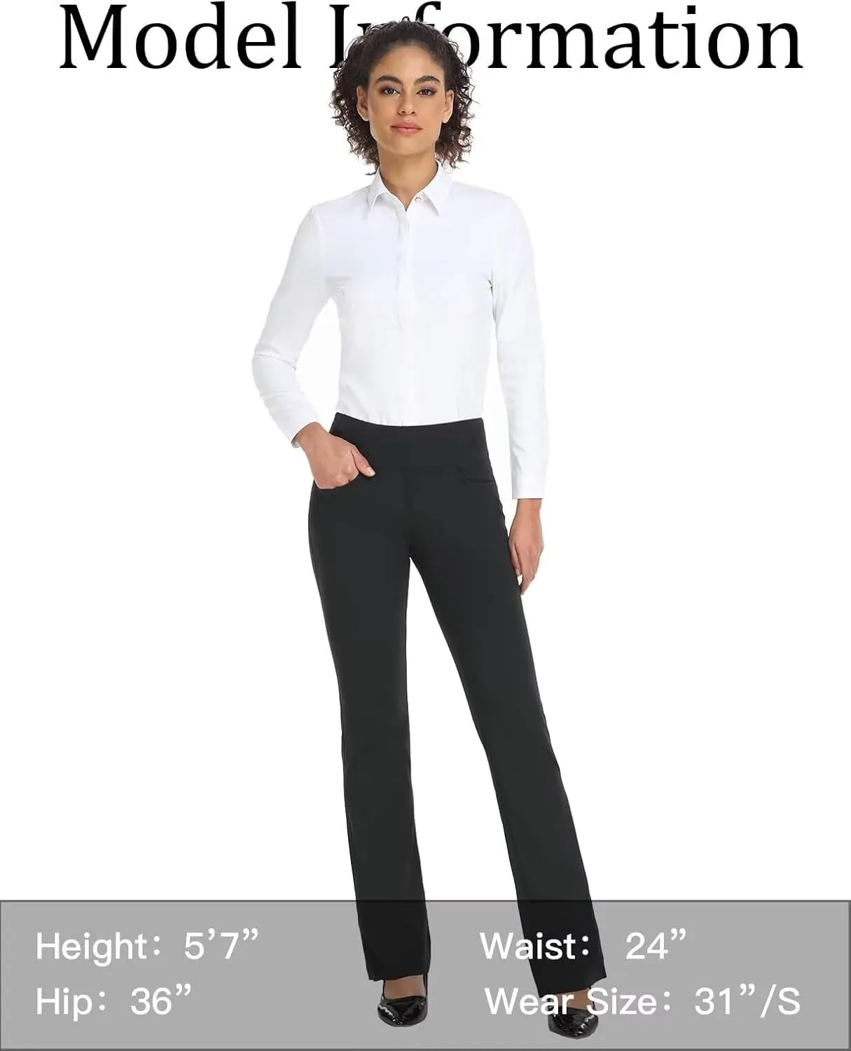 Safort Women's Yoga Pants Straight Leg Yoga Dress Pants 28"/30"/32"/34" Long Tall Inseam Stretch Slacks Pocket for Workout
