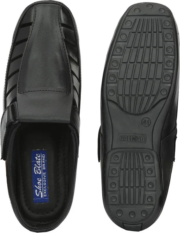 SHOE BLATE Men's Shoe Style Roman Sandal with Buckle Strap