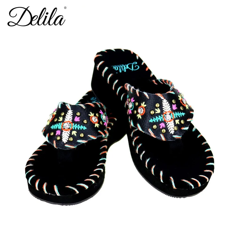 SS-S002 Delila Collection Flip Flops By Size