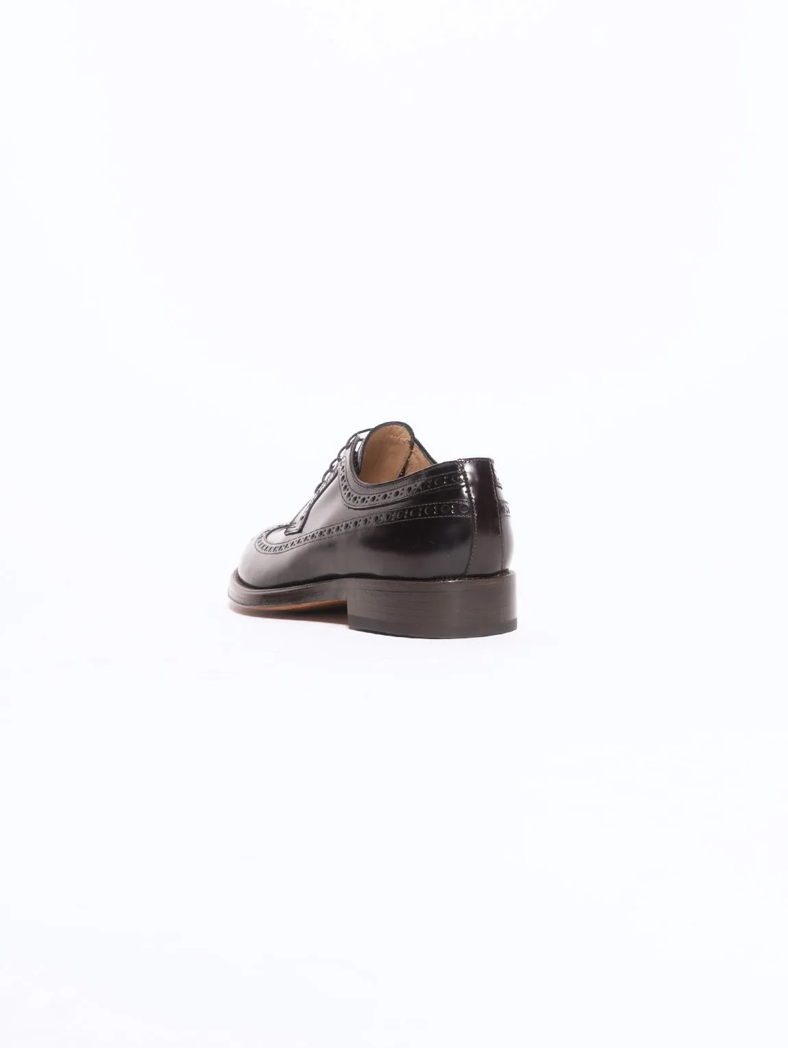 Stringata con Lavorazione Brogue Longwing Marrone