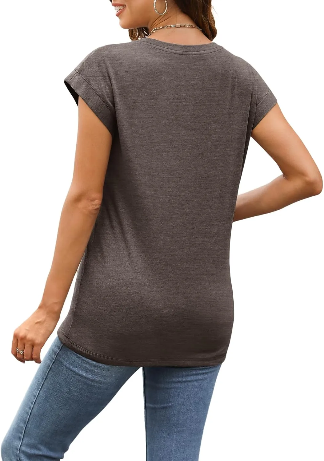 SUNBS 3 Pack Womens Summer Tops Cap Sleeve T Shirts Business Causal Dressy Basic Tee Fashion Trendy Cute Outfits 2025