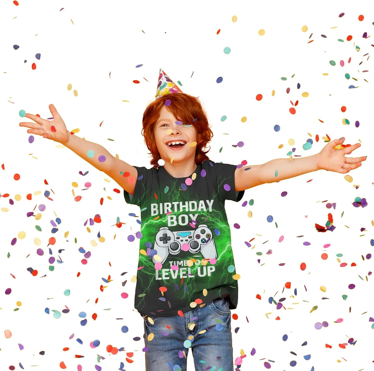 Tiannee Printed Boys T-Shirt, Kids' T-Shirt for Boys, Lightweight Tee for Kids
