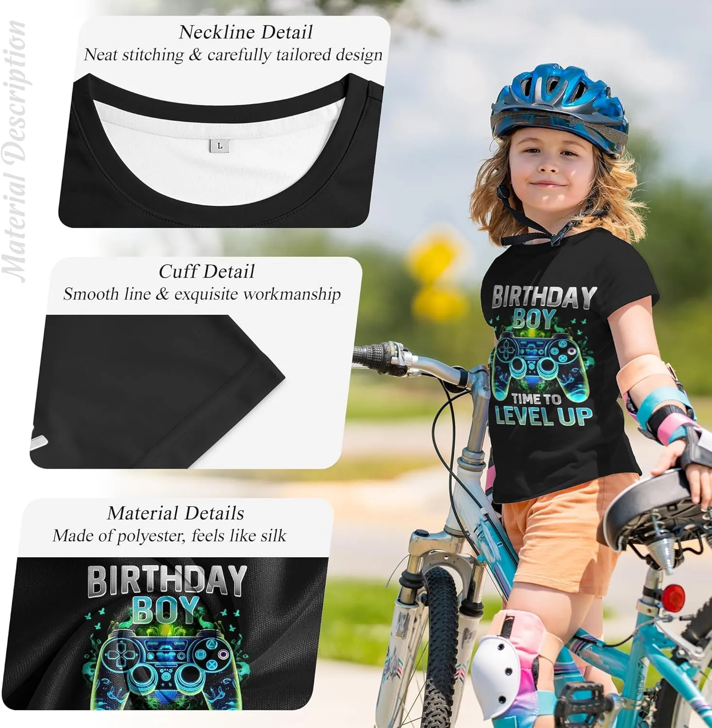 Tiannee Printed Boys T-Shirt, Kids' T-Shirt for Boys, Lightweight Tee for Kids
