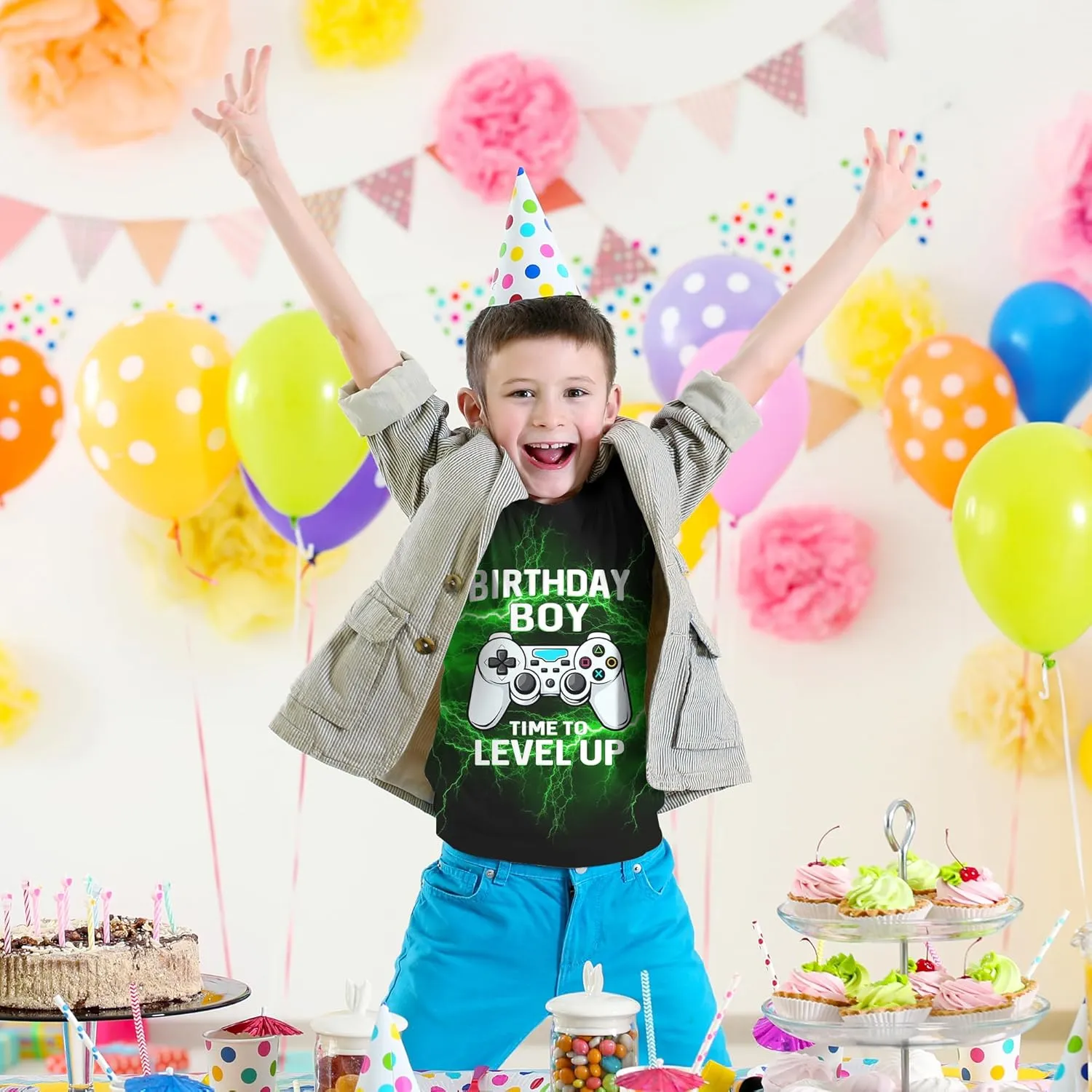 Tiannee Printed Boys T-Shirt, Kids' T-Shirt for Boys, Lightweight Tee for Kids