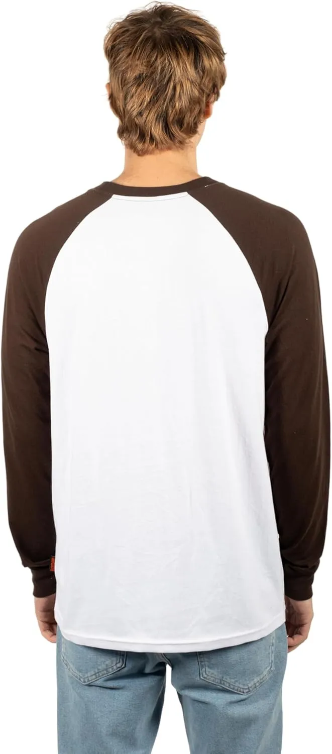 Ultra Game Adults NFL Official Super Soft Raglan Baseball Long Sleeve T-Shirt