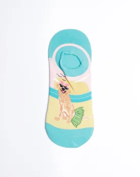 Women's Beach Dog No Show Socks